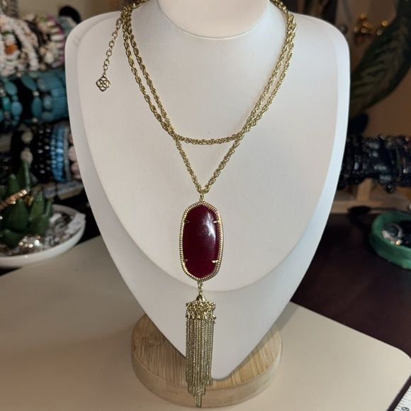 Kendra Scott Rayne 14KGP gemstone necklace - Picture 2 of 3